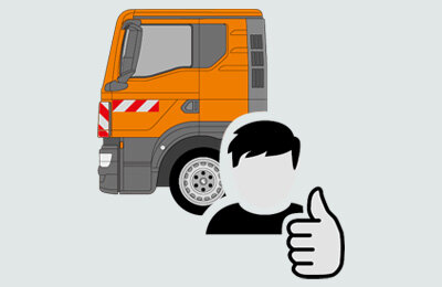 MB Atego mit zufriedenem Kunden