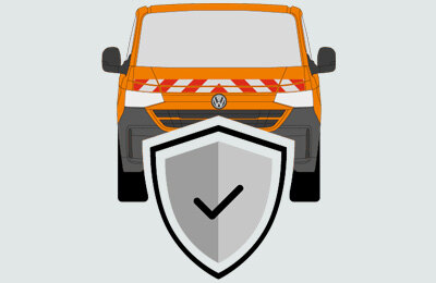 VW T7 mit Schutzschild
