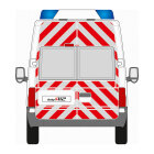 Ford Transit, Hochdach, Kombi, 2000/01 - 2013/12 | Heck-Warnmarkierungssatz