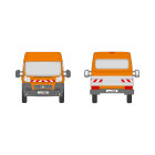Fiat Ducato/Peugeot Boxer, Pritschenaufbau (glatter Untergrund), 2011/11 - 2014/04 | Warnmarkierungssatz
