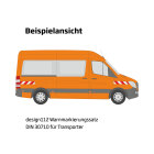 Renault Trafic II / Opel Vivaro A, Hecktüren, 2001/01 - 2014/07 | Warnmarkierungssatz