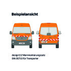 Renault Trafic II / Opel Vivaro A, Hecktüren, 2001/01 - 2014/07 | Warnmarkierungssatz