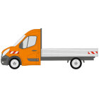 Renault Master III, flatbed body (uneven surface), 2010/03 - 2014/09 | Warning marking set