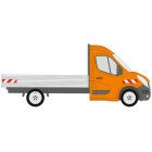 Renault Master III, flatbed body (uneven surface), 2010/03 - 2014/09 | Warning marking set