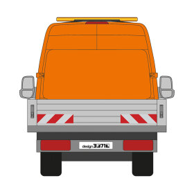 MB Sprinter, Pritschenaufbau (glatter Untergrund), 2013/09 - 2018/05 | Warnmarkierungssatz