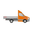 MB Sprinter, Pritschenaufbau (glatter Untergrund), 2013/09 - 2018/05 | Warnmarkierungssatz