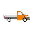 VW Transporter T5, Pritschenaufbau (unebener Untergrund), 2009/10 - 2015/05 | Warnmarkierungssatz