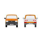 VW Transporter T5, Pritschenaufbau (unebener Untergrund), 2009/10 - 2015/05 | Warnmarkierungssatz