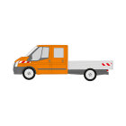 Ford Transit, flatbed body (uneven surface), 2006/06 - 2014/04 | Warning marking set