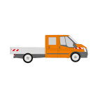 Ford Transit, flatbed body (uneven surface), 2006/06 - 2014/04 | Warning marking set