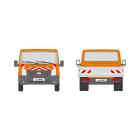 Ford Transit, flatbed body (uneven surface), 2006/06 - 2014/04 | Warning marking set
