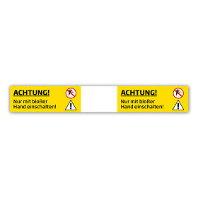 Aufkleber Personenschutzschalter – Sicherheitshinweis