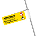 Sticker "Safety notice – personal protection switch"