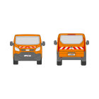Ford Transit Custom, Heckklappe, 2012/04 - 2018/03 | Warnmarkierungssatz