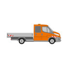 Iveco Daily, flatbed body (uneven surface), 2014/07 - | Warning marking set