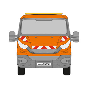 Iveco Daily, flatbed body (smooth surface), 07/2014 - | Warning marking set