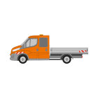 Iveco Daily, flatbed body (smooth surface), 07/2014 - | Warning marking set
