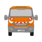 Iveco Daily, flatbed body (smooth surface), 07/2014 - | Warning marking set