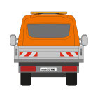 Iveco Daily, flatbed body (smooth surface), 07/2014 - | Warning marking set