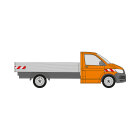 VW Transporter T6, Pritschenaufbau (unebener Untergrund), 2015/06 - 2019/10 | Warnmarkierungssatz