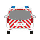 MB Vito/V-Class, estate, tailgate with opening rear window, 2014/06 - | Rear warning marking set