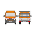 Renault Master III, Pritschenaufbau (glatter Untergrund), 2014/10 - 2019/08 | Warnmarkierungssatz