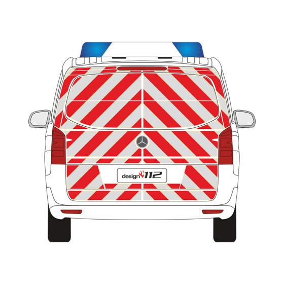 MB Vito/V-Klasse, Kasten, Heckklappe, 2014/06 - | Heck-Warnmarkierungssatz