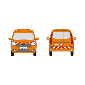 Dacia Dokker Express,Hecktüren, 2013/03 - 2017/03 | Warnmarkierungssatz