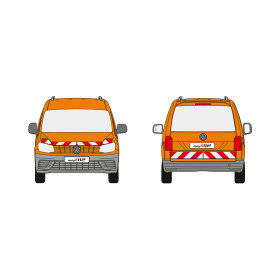 VW Caddy, Heckklappe, 2015/06 - 2020/09 | Warnmarkierungssatz