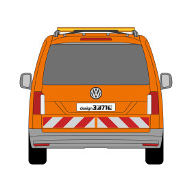 VW Caddy, Heckklappe, 2015/06 - 2020/09 | Warnmarkierungssatz
