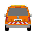 VW Caddy, Heckklappe, 2015/06 - 2020/09 | Warnmarkierungssatz