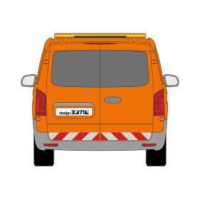 MB Vito, Hecktüren, 2014/06 - | Warnmarkierungssatz