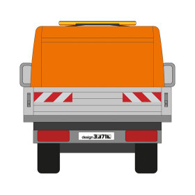 Fiat Ducato/Peugeot Boxer/Citroen Jumper, Pritschenaufbau (glatter Untergrund), 2014/06 -  | Warnmarkierungssatz