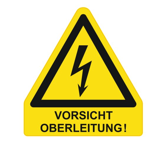 Aufkleber "Vorsicht Oberleitung"