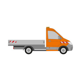 VW Crafter / MAN TGE Pritschenaufbau (unebener Untergrund), 2017/03 - | Warnmarkierungssatz