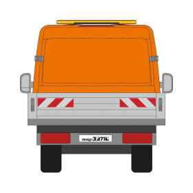 VW Crafter / MAN TGE Pritschenaufbau (glatter Untergrund), 2017/03 - | Warnmarkierungssatz