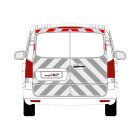 MB Vito, extension window surround, estate, rear doors, 2014/06 - | Rear warning marking set