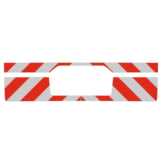 Ford Transit Custom, 2012/04 - 2023/07, Tailgate, Reduced scope | Rear warning marking set