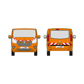 Renault Trafic III / Opel Vivaro B, Heckklappe, 2014/09 - 2021/08 | Warnmarkierungssatz