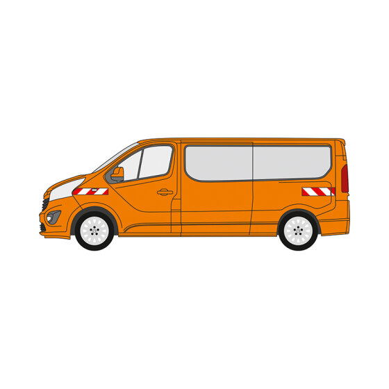Renault Trafic III / Opel Vivaro B, Hecktüren, 2014/09 - 2021/08 | Warnmarkierungssatz