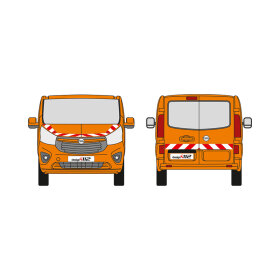 Renault Trafic III / Opel Vivaro B, Hecktüren, 2014/09 - 2021/08 | Warnmarkierungssatz