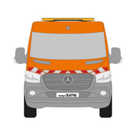 MB Sprinter, Pritschenaufbau (unebener Untergrund), 2018/06 - | Warnmarkierungssatz