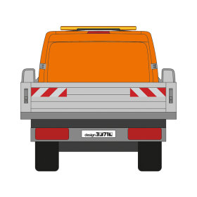 MB Sprinter, Pritschenaufbau (unebener Untergrund), 2018/06 - | Warnmarkierungssatz