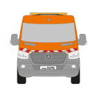 MB Sprinter, Pritschenaufbau (unebener Untergrund), 2018/06 - | Warnmarkierungssatz
