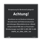 Aufkleber "Fahrzeugeinspeisung" Untergund Schwarz