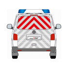 VW T6/T6.1, Heckklappe, 2015/06 - | Heck-Warnmarkierungssatz Erweiterung Kasten
