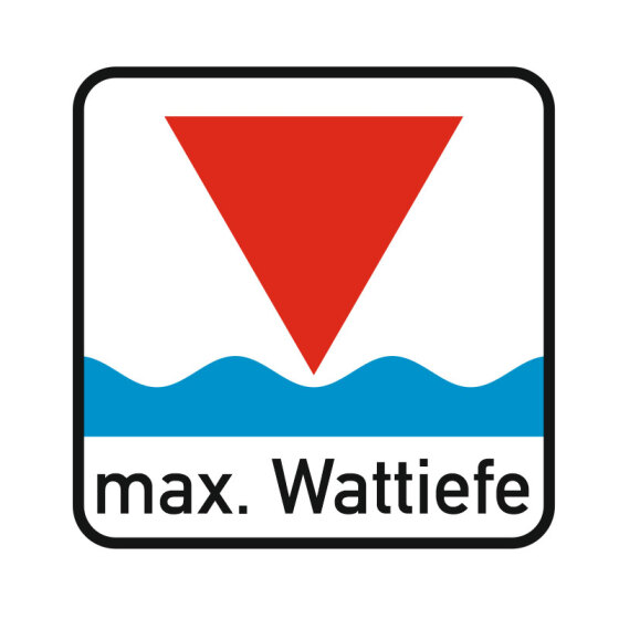 Aufkleber 2er Set "Wattiefe" | Quadratisch