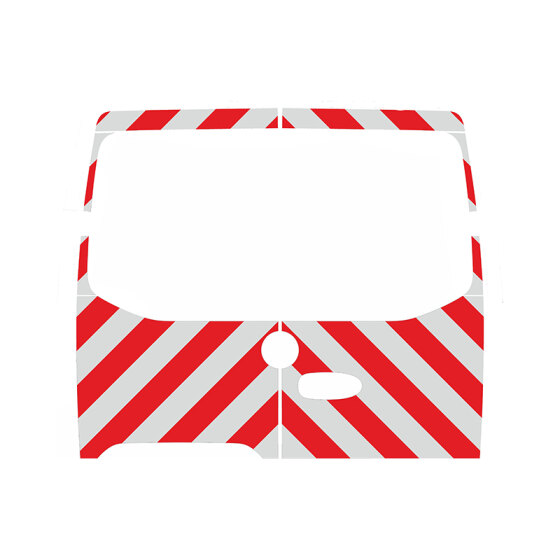 MB Sprinter, flat roof, estate, 2018/06 - | Rear warning marking set red/white