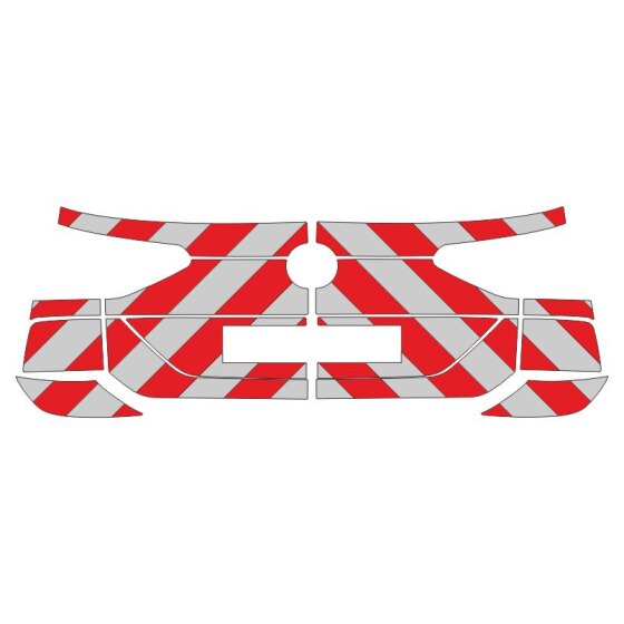 VW Touran II, 5T, 05/2015 - | Rear warning marking set