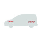 Opel Combo E / Peugeot Partner III, L & L+, Heckklappe, 2018/10 - 2023/12 | Warnmarkierungssatz